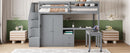Loft Bed With Stairs, Bookshelf, Drawers, Desk & Wardrobe, Space Saving Multifunctional Furniture by HouseOfZazla