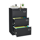 Filing Cabinet Lateral File Cabinet 3 Drawer, Locking Metal File Cabinets Three Drawer, Office Filing Cabinet With Lock Drawers For Home Office by HouseOfZazla