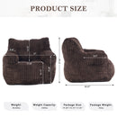 Soft Fluffy Corduroy Fabric Bean Bag Chair Filled With Memory Sponge