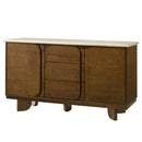 Kasha - Server With Marble Top Top - Vintage Oak by Unique Piece Furniture