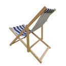 Sling Folding Chaise Lounge Chair - Stripe Blue by HouseOfZazla