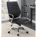 Height Adjustable Swivel Office Chair With Padded Seat And Armrests - Black by HouseOfZazla