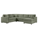 Oversized Sectional U-Shaped Sofa With Chaise Lounge And Three Soft Throw Pillows