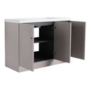 Contemporary Freestanding Bathroom Vanity With Resin Sink & Soft-Close Cabinet Doors by Unique Piece Furniture