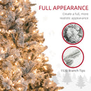 HOMCOM 7.5 ft Pre-Lit Artificial Christmas Tree