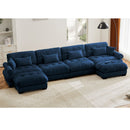Super Comfort Oversized Modular Sectional Sofa With Movable Ottoman by HouseOfZazla