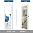 Door Mounted Lockable Mirrored Jewelry Cabinet with LED Lights by DirectDeals