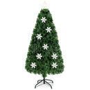 LED Optic Artificial Christmas Tree with Snowflakes by DirectDeals