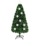 LED Optic Artificial Christmas Tree with Snowflakes by LJGDeals