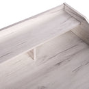 43.3" Computer Desk With 3 Open Cubbies - Beige & WHITE