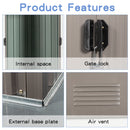 8Ft x 4Ft Outdoor Metal Storage Shed - Gray by HouseOfZazla