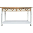 48 inch Long Console Table with 2 Drawers and 1 Bottom Shelf for Entryway Hallway Easy Assembly - Traditional Craftsmanship and Functionality Combined