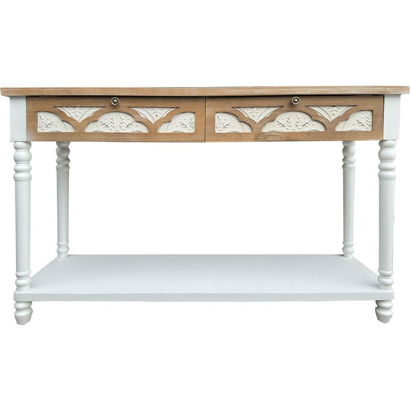 48 inch Long Console Table with 2 Drawers and 1 Bottom Shelf for Entryway Hallway Easy Assembly - Traditional Craftsmanship and Functionality Combined