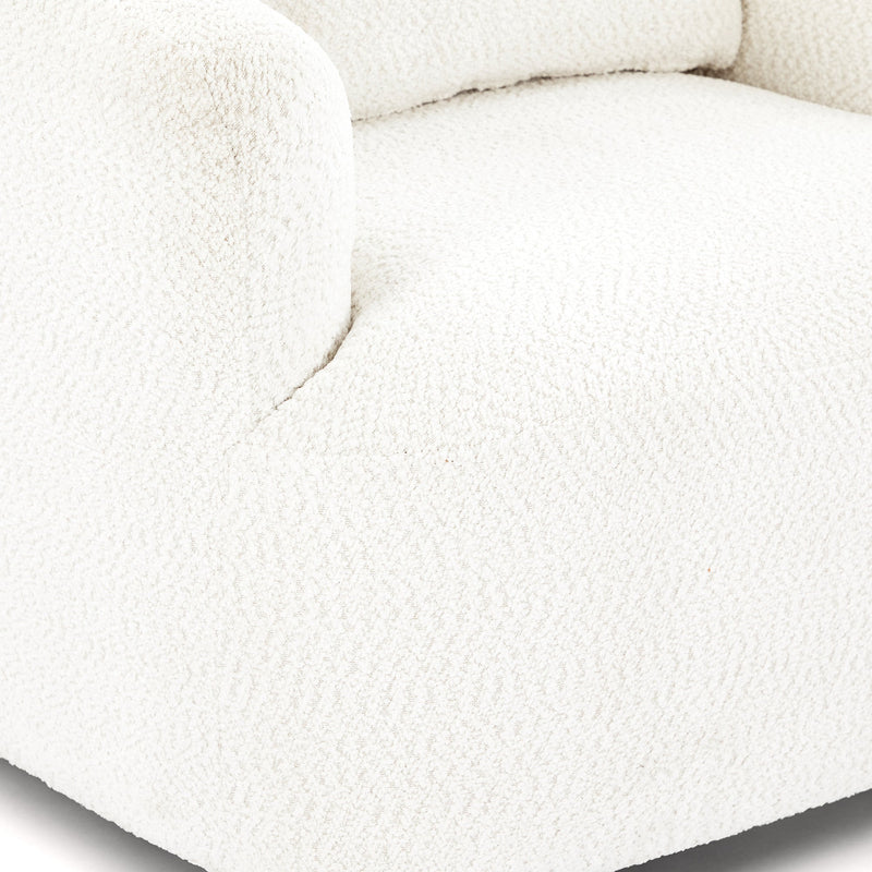 360° Swivel Barrel Sofa Chair with Throw Pillow, Chenille Upholstered Accent Chair, Beige, 38.2'