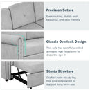 83" Modern Convertible Sleeper Sofa Bed with Storage Chaise,Gray