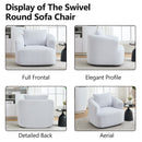 360° Swivel Round Upholstered Comfy Chair