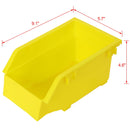 90 Parts Bin Shelving Storage Organizer With Locking Wheels For Shop Garage And Home - Black / Yellow by HouseOfZazla
