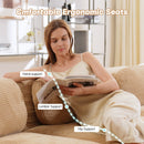 Three-Seat Modular Sofa With 3 Ottomans – Camel