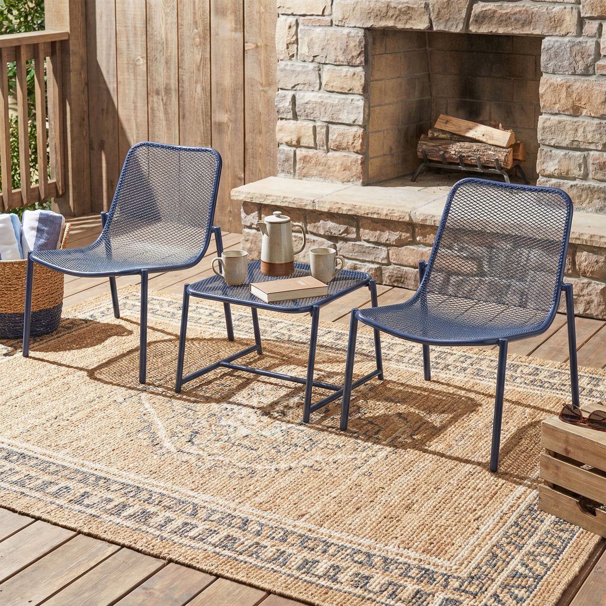 Kincaid Outdoor 3-Piece Conversation Set with Iron Frame, photo 2 of 10