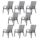 8 Piece Patio Chairs with Breathable Textilene Fabric by HouseOfZazla
