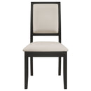Louise 7-piece Rectangular Extension Leaf Dining Set Black