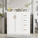 Bathroom Vanity With Sink Combo, Storage Cabinet, Freestanding Set With 3 Drawers & Soft Closing Doors by HouseOfZazla