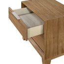 1 Piece 2 Drawer Nightstand - Natural Wood by HouseOfZazla