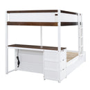 Bunk Bed With Twin Size Trundle, Storage And Desk by HouseOfZazla