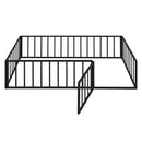 Metal Floor Bed Frame With Fence And Door by Unique Piece Furniture