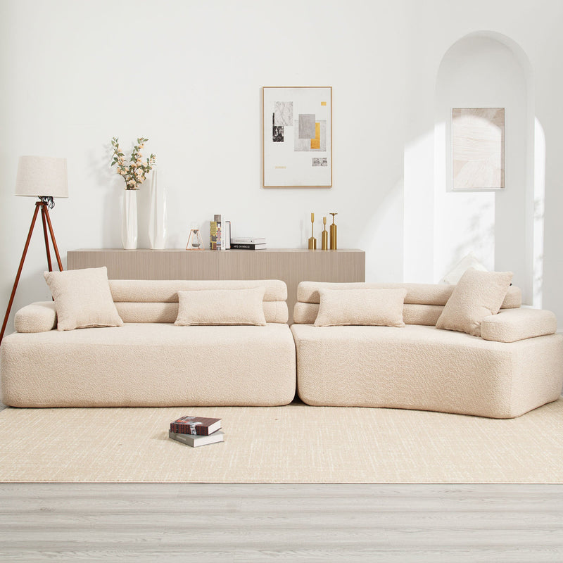 Walker Edison | Boucle Modular Sleek Sofa