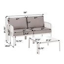 The Sleek All-Weather Resin Outdoor Loveseat and Coffee Table Set