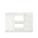 Bookshelf And Toy Storage, 3 Tier Montessori Bookcase With Stuffed Animal Organizer - White by HouseOfZazla