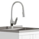 Reed - Deluxe Laundry Cabinet With Pull-Out Faucet And Stainless Steel Sink by Unique Piece Furniture