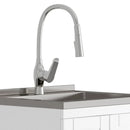Reed - Deluxe Laundry Cabinet With Pull-Out Faucet And Stainless Steel Sink by Unique Piece Furniture