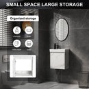 Modern Bathroom Vanity With Ceramic Basin, Wall Mounted Floating Sink Combo, Storage Cabinet by Unique Piece Furniture