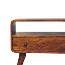 Mini Curved Media Unit - Chestnut by Unique Piece Furniture