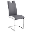 Creston - 5 Piece Dining Set With Upholstered Chairs - Gloss White by HouseOfZazla
