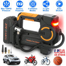 Cordless Tire Inflator with LED Light for Cars & Bikes by LJGDeals