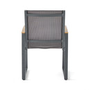 Aresha Metal Outdoor Dining Armchair (Set of 2) - Gray by HouseOfZazla