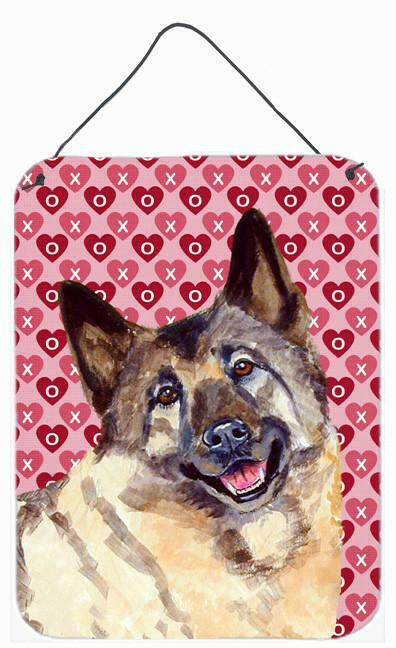 Norwegian Elkhound Hearts Love and Valentine's Day Wall or Door Hanging Prints