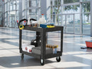 Heavy Duty Tray Top Service Cart with Wheels