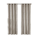 Knitted Jacquard Damask Total Blackout Grommet Top Curtain Panel by HouseOfZazla