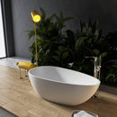 Solid Surface Stone Resin Freestanding Egg Shape Bathtub For The Bathroom - Matte White by HouseOfZazla