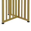 7-Piece Multi-Functional Modern Counter Height Dining Bar Table Set with Open Shelves and 6 Upholstered Stools for Dining Room, Bar and Cafe (White and Blue)