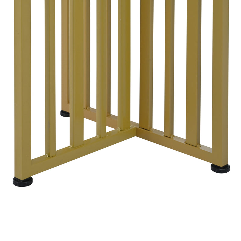 7-Piece Multi-Functional Modern Counter Height Dining Bar Table Set with Open Shelves and 6 Upholstered Stools for Dining Room, Bar and Cafe (White and Green)