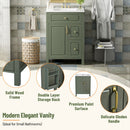 Elegant Bathroom Vanity With Ceramic Sink, Soft Close Doors And Drawers, Double Storage Racks by HouseOfZazla