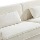 85.44" Modern Velvet Couch with Gold Legs,Upholstered Sofa for Living Room