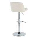 Toriano - Contemporary Adjustable Barstool Swivel With Rounded T Footrest (Set of 2) by HouseOfZazla