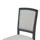 Topmax - Rustic Extendable Dining Table Set With Removable Leaf, 6 Upholstered Armless Dining Chairs And 2 Padded Arm Chairs, 9 Pieces by HouseOfZazla