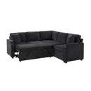 Modern L Shaped Sectional Sofa Bed With Hidden Storage Upholstery by HouseOfZazla
